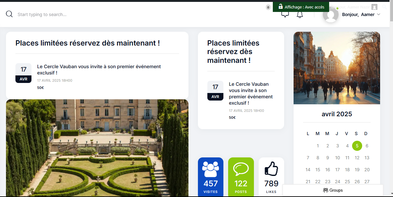 Cercle Vauban homepage screenshot