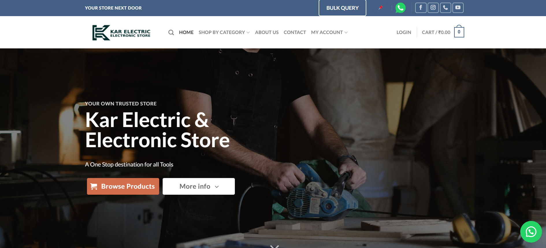 Kar Stores website screenshot
