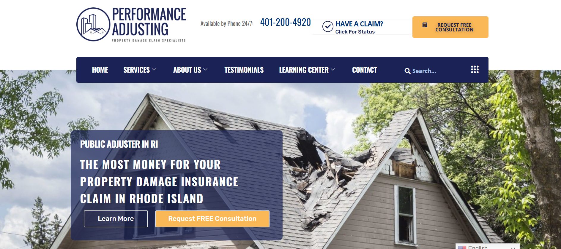 Performance Adjusting website screenshot